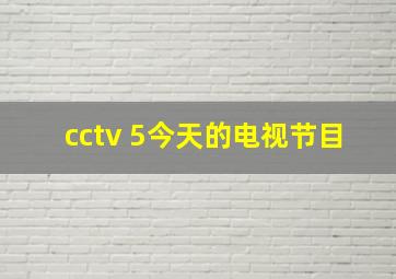 cctv 5今天的电视节目